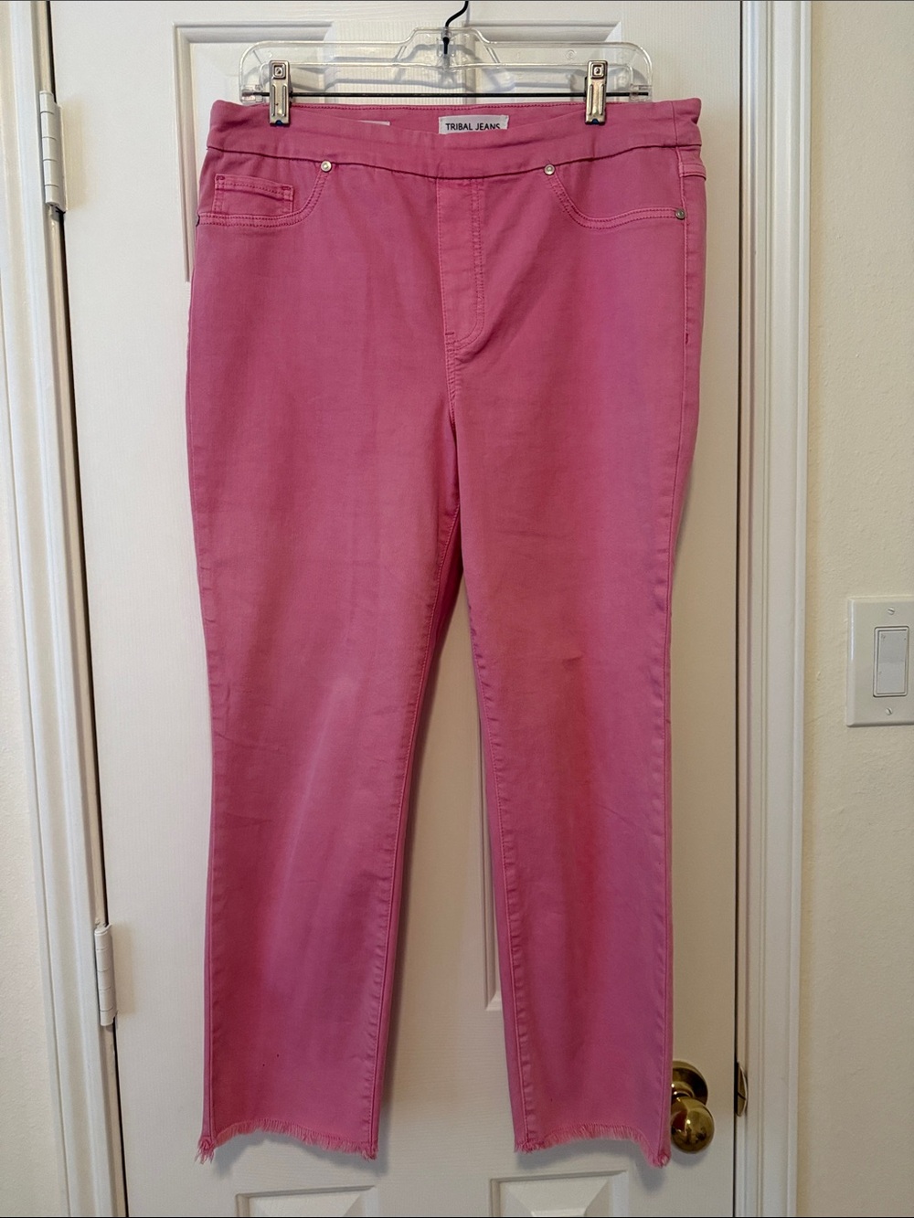 Tribal Pink Straight-Leg Ankle Pants